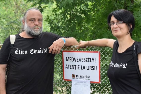 Konok Péter író történész és Parászka Boróka Tusványoson. Fotó: Iván Ildikó