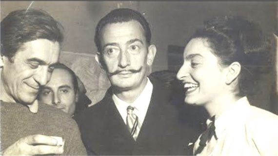Salvador Dalival, Amerigo Tot műterem - fotó: kollergaleria.hu